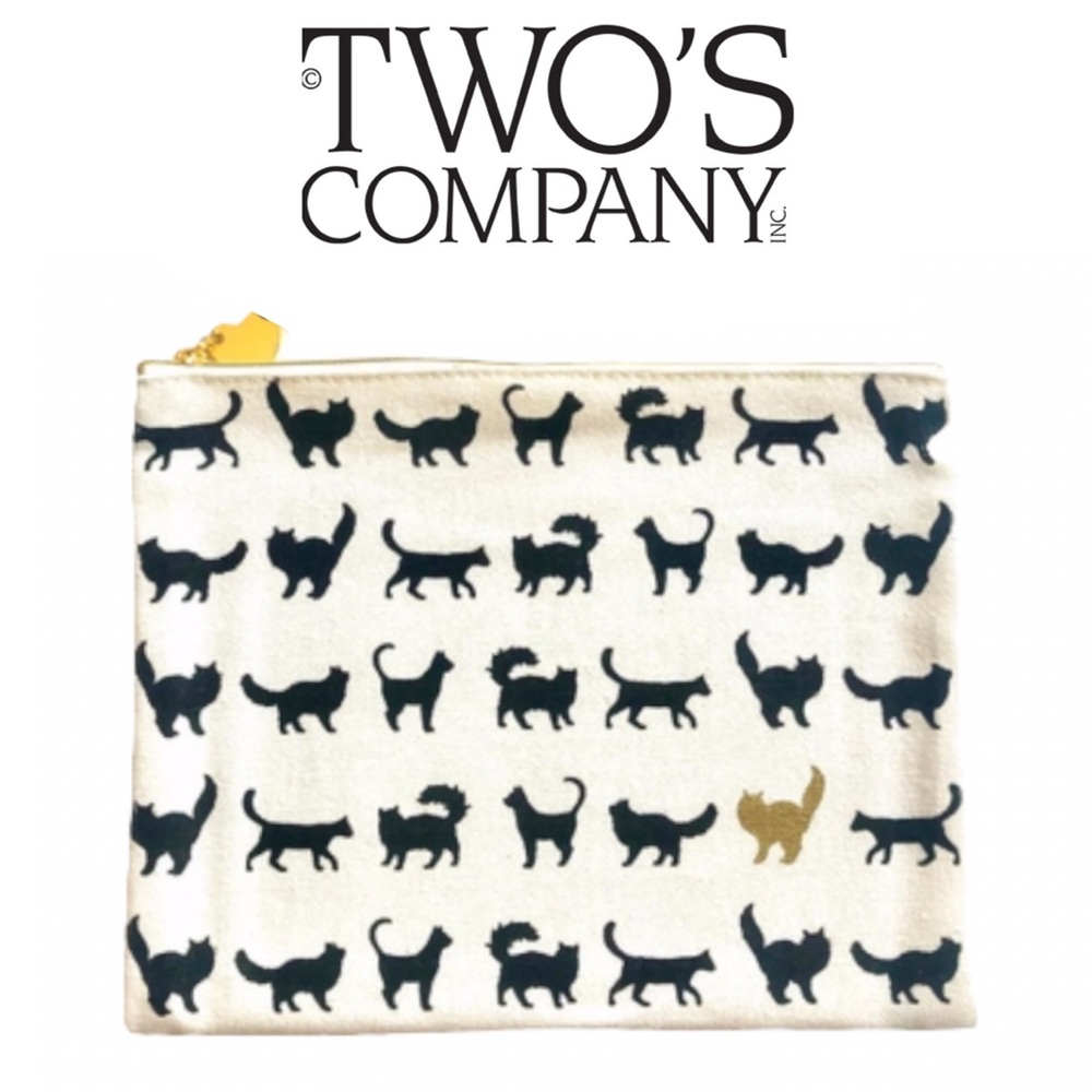 Two’s Company Canvas Cat Pouch